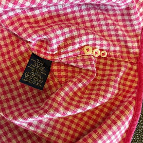 Ralph Lauren Hot Pink Long Sleeve button down Shirt double fabric size small - Picture 6 of 9